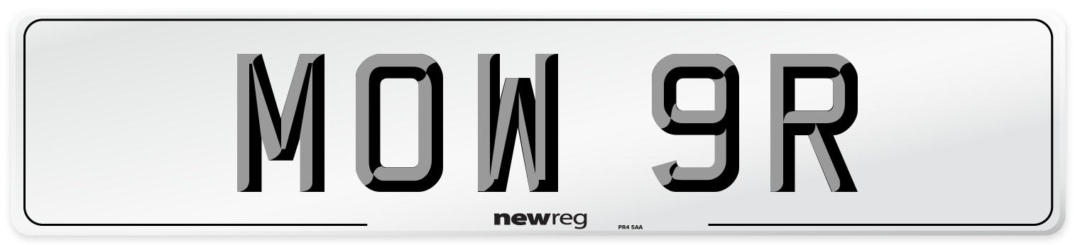 MOW 9R Number Plate from New Reg